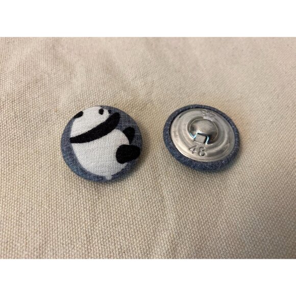 4xCute Panda Fabric Buttons – 3 cm (1.18 inch) – Sewing & Craft Embellishments - Picture 2 of 2